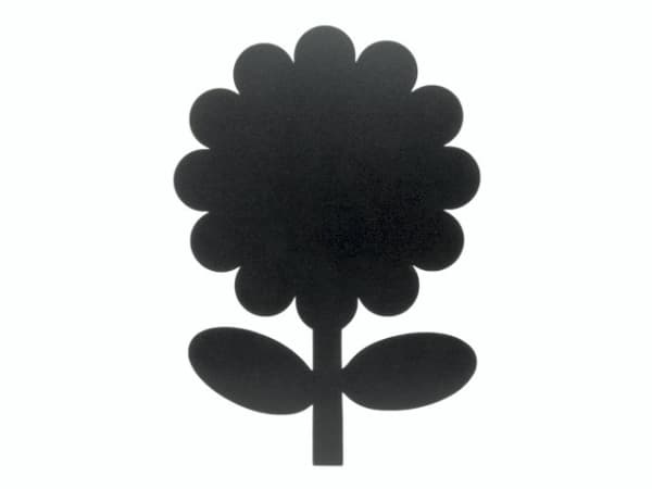 Securit® silhuet Blomster vægtavle i sort