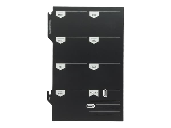Securit FB-PLAN, Melamine, Harpiks, Velcro mappe, Svart