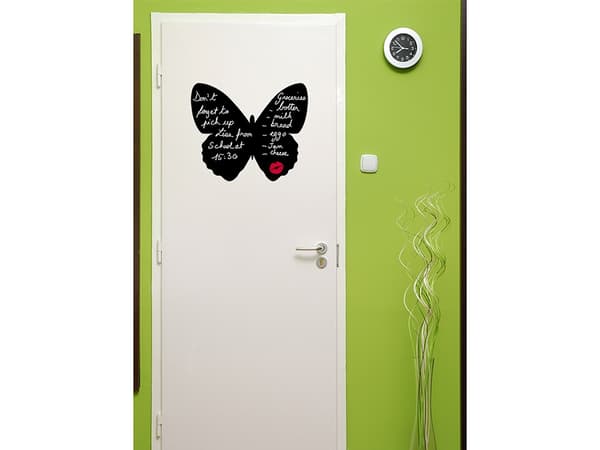 Securit FB-BUTTERFLY, 300 x 500 mm, Melamin, Harts, Kardborreband, Svart