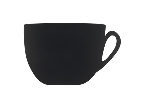Securit® chalkboard silhuet Kop vægtavle i sort