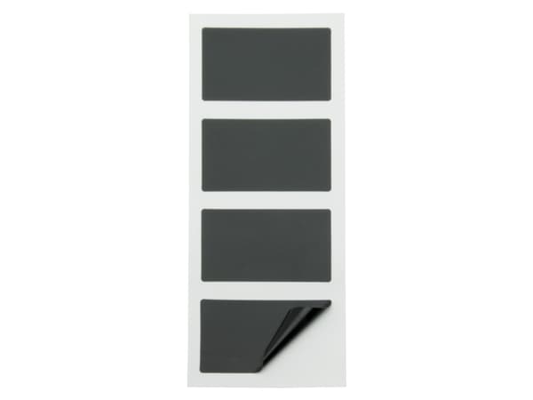 Securit CS-RECT-8, 85 x 50 mm, PVC, Svart