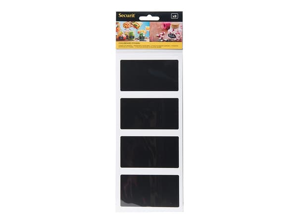 Securit CS-RECT-8, 85 x 50 mm, PVC, Svart
