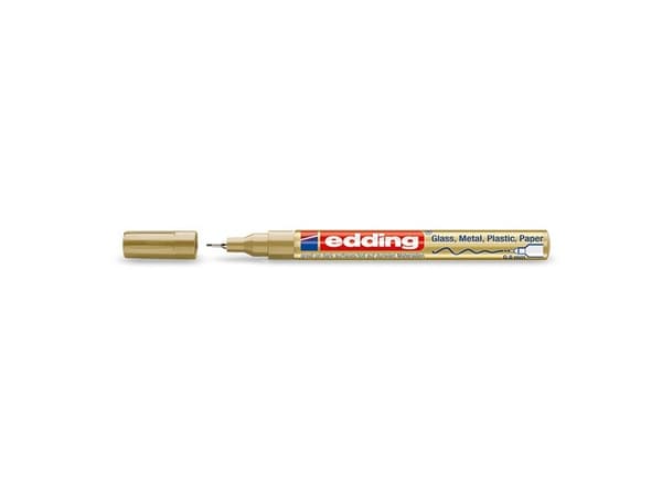 edding 780 paint - Markering - permanent - silver, gyllene - pigmentbläck - 0.8 mm (paket om 2)