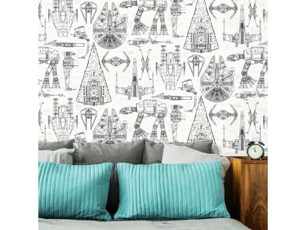Stars Wars Blueprint Tapetrulle 52,07 x 503 cm