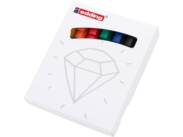 Edding Colourful Flipchart Kit, Svart, Blå, Grön, Orange, Röd, Gul, Diverse, Blandade färger, Glas, Strykjärn, Metall, papper, Plast, Stål, Tyskland,