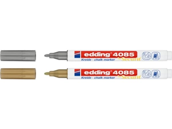 Edding 4085, Guld, Sølv, Kugle, 2 stk