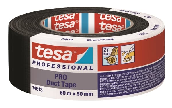 tesa Duct Tape PRO 74613-00002-00 Reparaturbånd Sort (L x B) 50 m x 50 mm 1 stk
