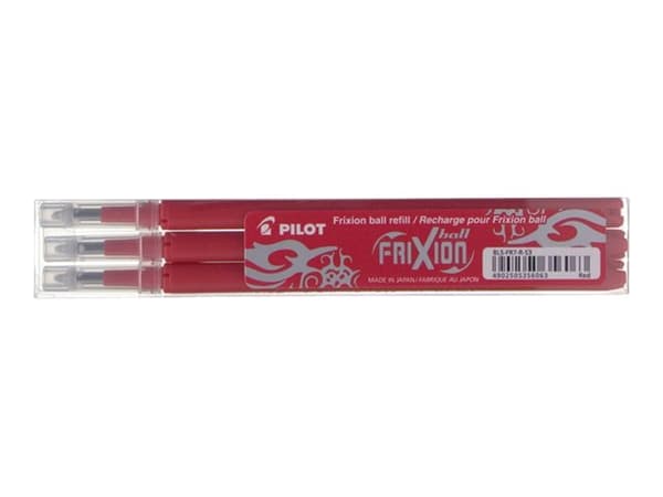 Pilot FriXion Ball - Påfyll - rød - 0.7 mm - fin (en pakke 3) - for FriXion Ball