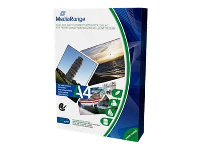 MediaRange - Matt - bestruket - vit - A4 (210 x 297 mm) - 140 g/m² - 100 ark fotopapper