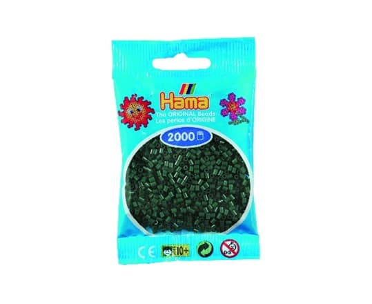Hama mini perler 2000stk mørkegrøn