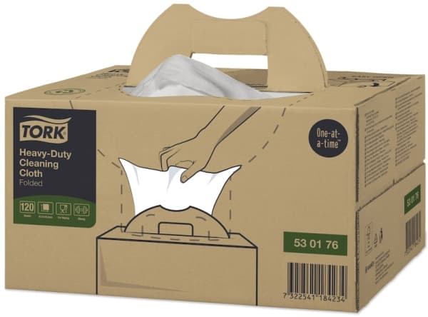 Tork 530176, Vit, Inget mönster, Handtvätt/maskintvätt, 355 mm, 2,1 kg, 1 styck