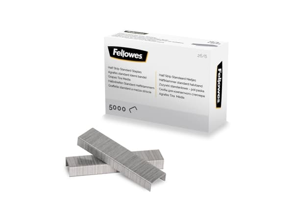 Fellowes Staples 26/6 Half Strips 5000PK