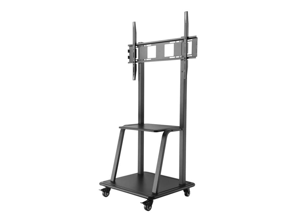 DELTACO Office ARM-0453 - Vagn - för platt panel/AV-utrustning - svart - skärmstorlek: 37"-100"