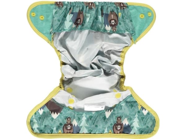 Close Caboo blöjor Wrapper, återanvändbar blöja med Bear nap 3-16 kg, 1 st.