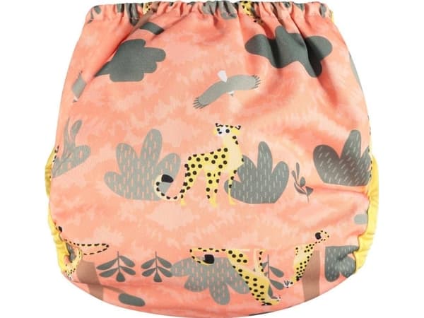 Sulje Caboo vaippakääre, Cheetah uudelleenkäytettävä vaippa tarranauhalla 3-16 kg, 1 kpl.