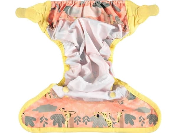 Sulje Caboo vaippakääre, Cheetah uudelleenkäytettävä vaippa tarranauhalla 3-16 kg, 1 kpl.