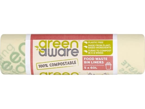 GreenAware GreenAware, Compostable Food Waste Bags 60L, 5 pcs.