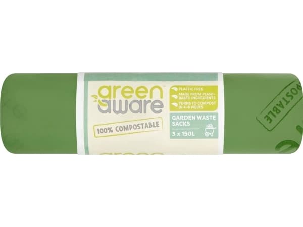GreenAware GreenAware, Compostable Garden Waste Bags 150L, 3 pcs.