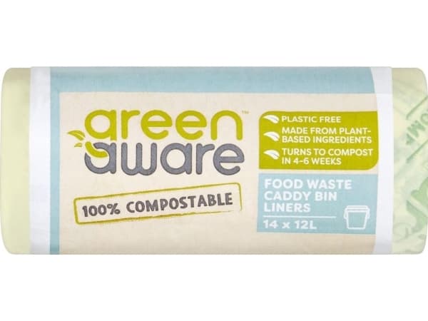 GreenAware GreenAware, Compostable Food Waste Bags 12L, 14 pcs.