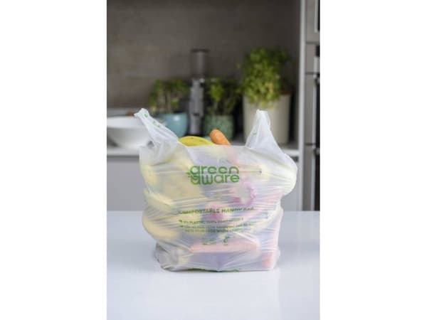 GreenAware GreenAware, komposterbare, gjenbrukbare poser, T-skjorte, 30L, 10 stk.