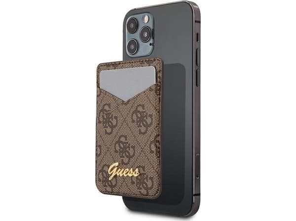 Guess Kieszeń na karty Guess Wallet Card Slot GUWMS4GTLBR MagSafe 4G brąz/brown