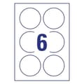 Pikkukuva 3 / 4: Avery 6229REV-10, Valkoinen, Pyöreä, Irroitettava, A4, Paperi, Universaali