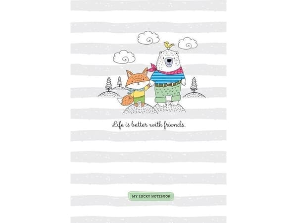 Fresh Decorative notebook 143x210/80K checkered Friends |