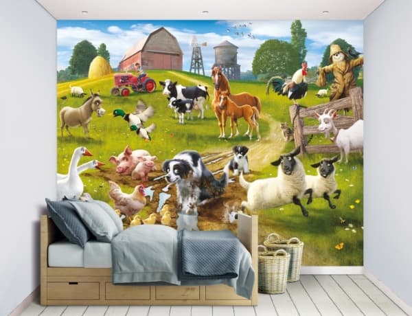Bondegårds sjov tapet 243 x 305 cm