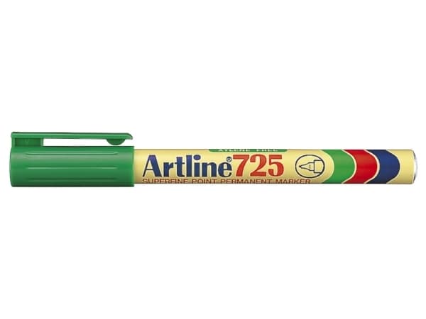 Marker Artline EK725 grön permanent 0,4mm - (12 st.)