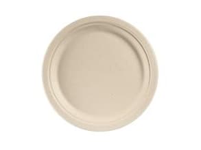 Tallerken rund Ø26cm Bagasse FF natur brun,50 stk/ps - (50 stk.)