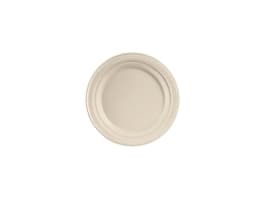 Tallerken rund Ø17cm bagasse FF natur brun,50 stk/ps - (50 stk.)