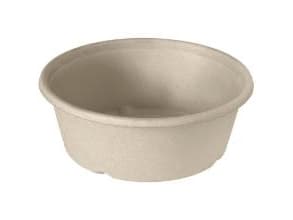 Skål rund 1200 ml Ø194x65 mm Brun Bagasse natur FF,4 pk x 40 stk/krt