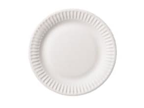 Paptallerken Ø15 cm FSC Bionedbrydelig Hvid,10 pk x 100 stk/krt