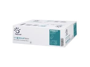 Håndklædeark Papernet Z-Fold 2-lag L24xB20.3xD8cm Nyfiber Hvid Flushable,20 pk x 200 stk/krt