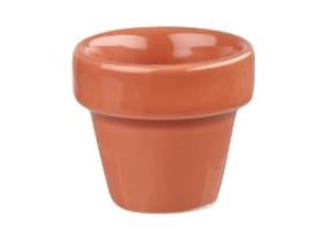 Skål Örtagårdskruka Bit på sidan 5.7cl. Ø5.8xH5.5. Porslin Terracotta,12 st/krt