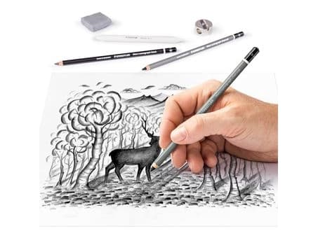 Staedtler Mars Lumograph, Multi, Svart, Grå, PEFC, 4,5 mm, 9 stykker