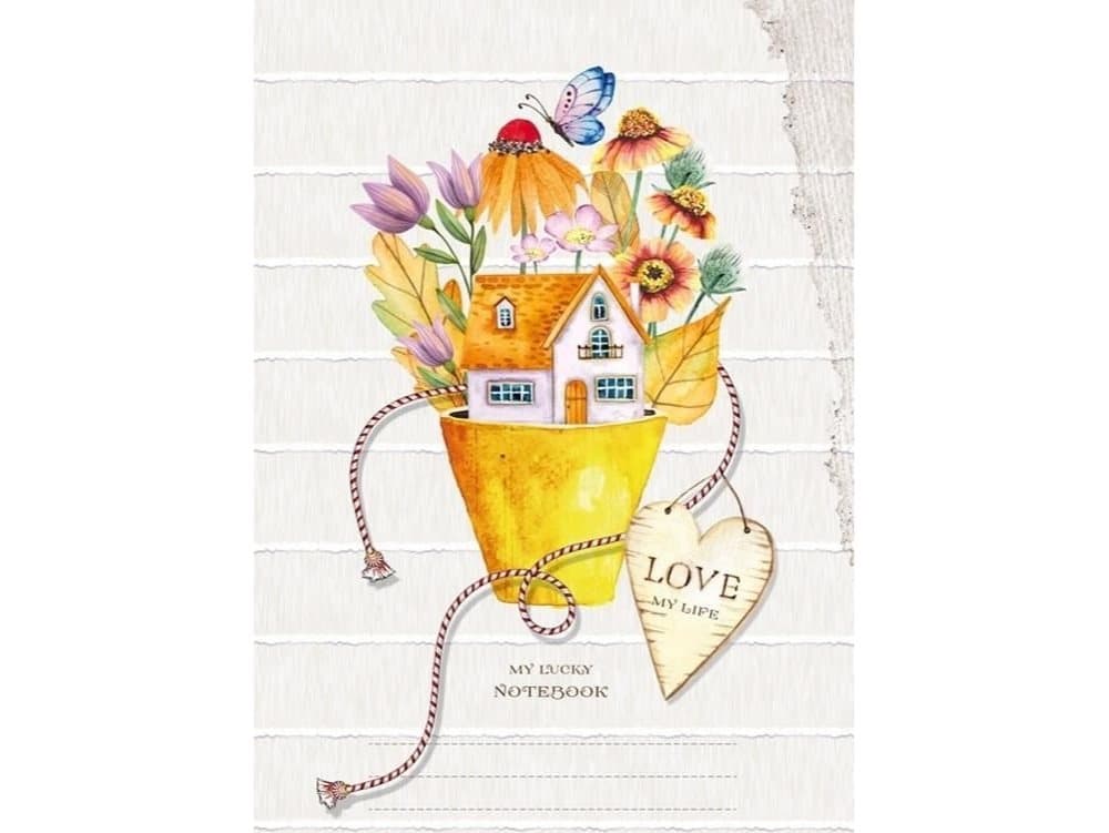 Fresh Decorative notebook 143x210/64K line Flowerpot
