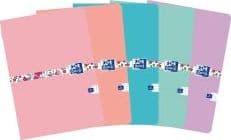 Oxford Notebook A5/60K checkered Floral mix (5 pcs) OXFORD