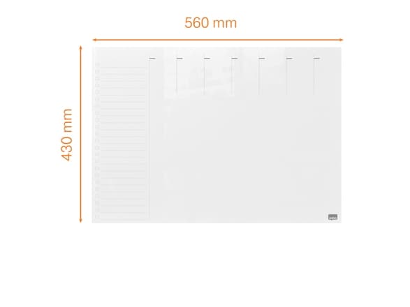 Nobo 1915602, 430 x 560 mm, Lasi, Magneettinen
