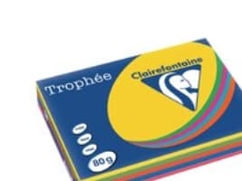 Clairefontaine 1704SC, Laser-/Mustesuihkutulostus, A4 (210x297 mm), 500 arkkia, 80 g/m², Sininen, Vihreä, Oranssi, Vaaleanpunainen, Keltainen, 5 kpl