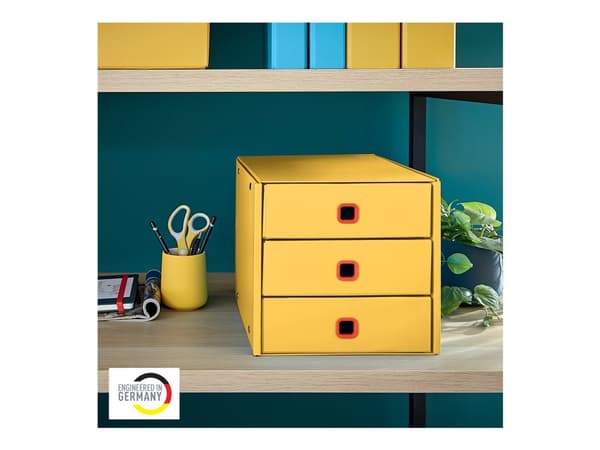 Skuffekabinet Leitz Click&Store Cosy gul med 3 skuffer