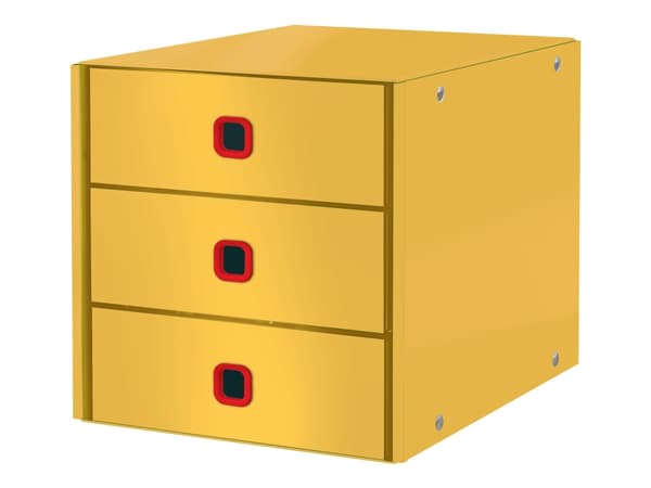 Skuffekabinet Leitz Click&Store Cosy gul med 3 skuffer