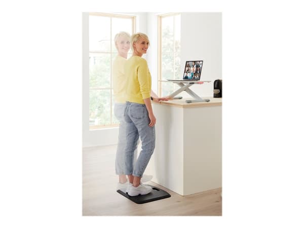 Ergo Desk Converter Cosy med udtrækshylde lysgrå
