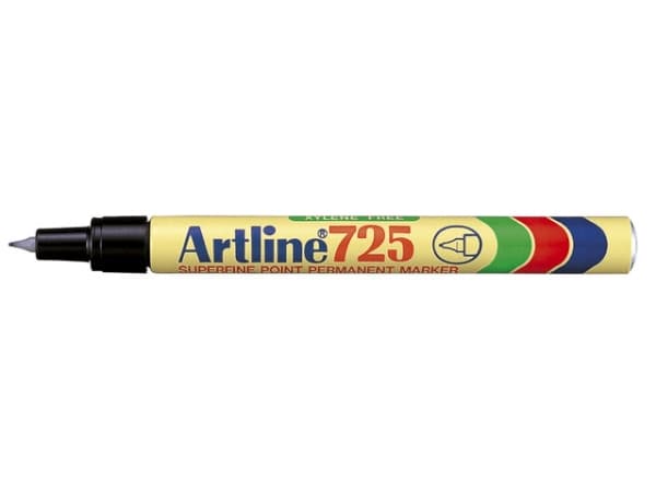 Marker Artline EK725 sort permanent 0,4mm spids - (12 stk.)