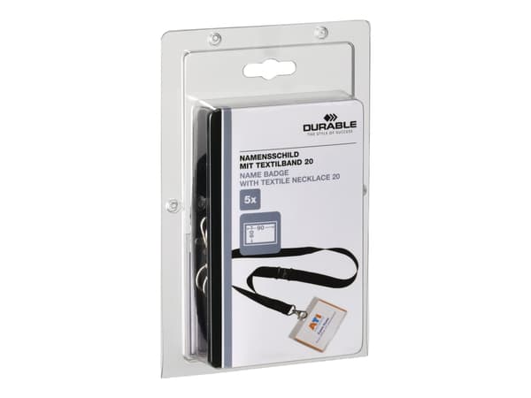 DURABLE - Navneskiltholder - for 60 x 90 mm (en pakke 5)