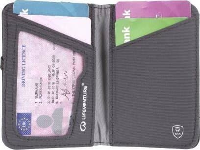 Lifeventure RFID Card Wallet, Recycled, Grey