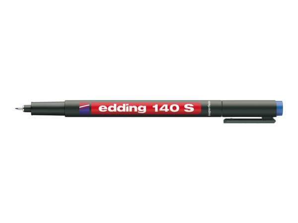 edding 140 - Markør - permanent - svart, rød, blå, grønn - 0.3 mm (en pakke 4)
