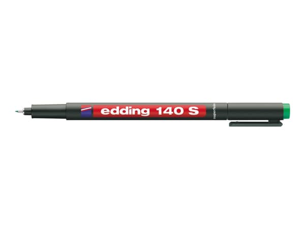 edding 140 - Markør - permanent - svart, rød, blå, grønn - 0.3 mm (en pakke 4)