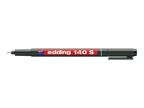 edding 140 - Markør - permanent - svart, rød, blå, grønn - 0.3 mm (en pakke 4)