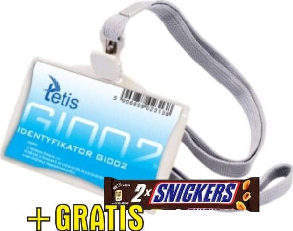 Tetis ID-merke på en snor 85x35 mm
